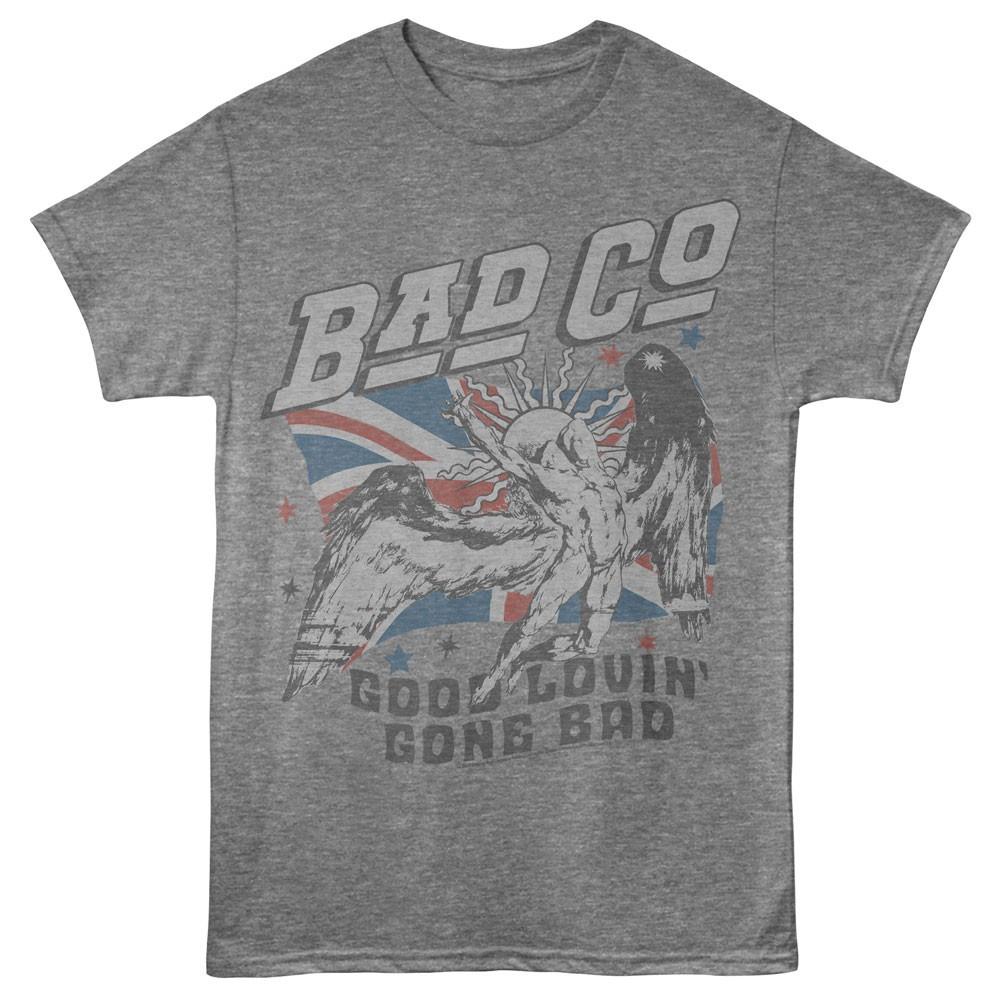 Bad Company Swan Song Logo British Flag Good Lovin Gone Bad Men T Shirt XXXL