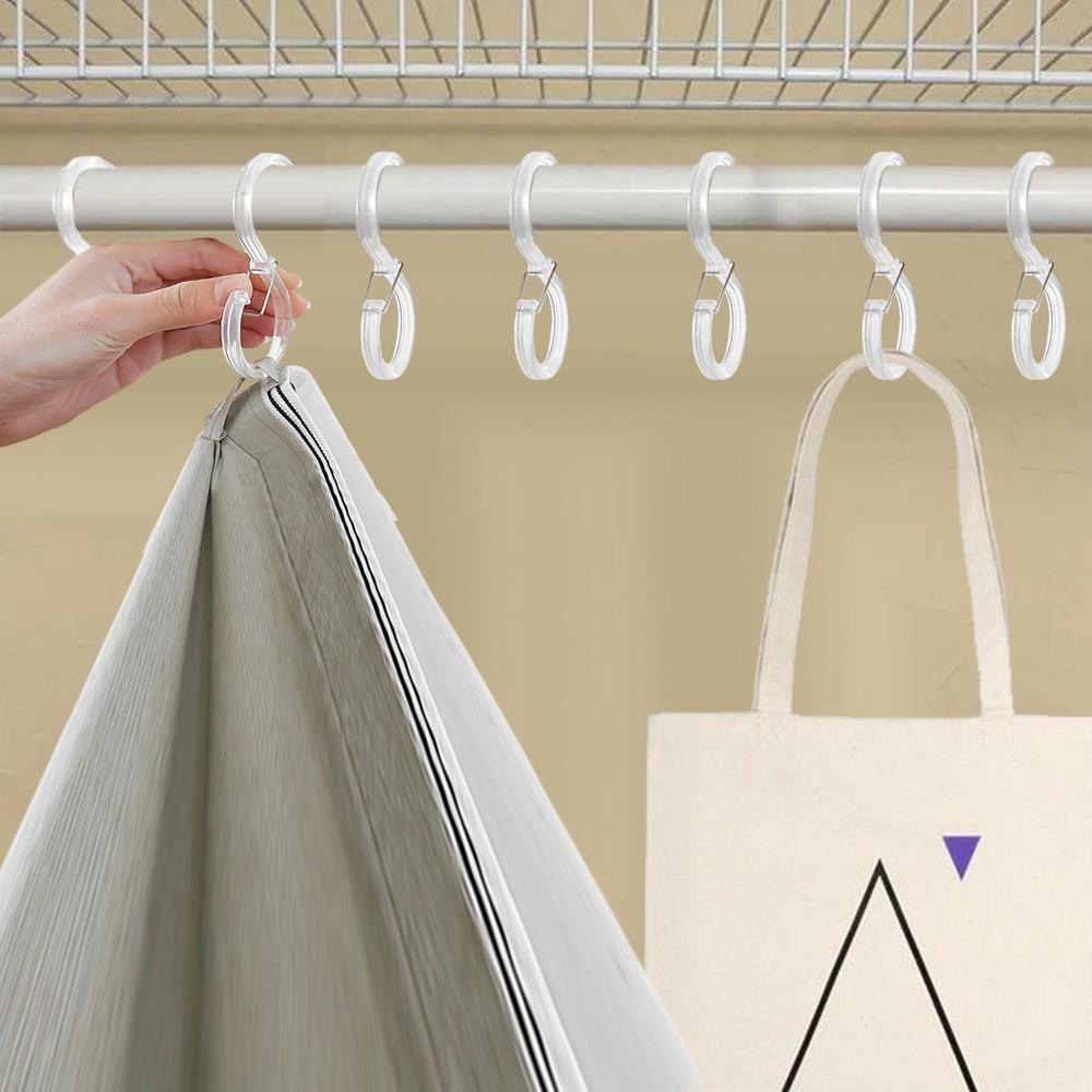 Plastic Closet Hook Transparent Storage Organizer Durable Storage Hook  Kitchen