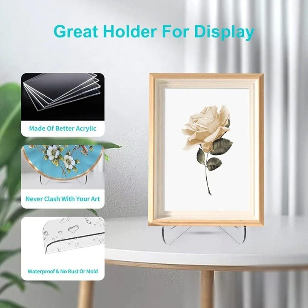 60-Degree Angle Display Easel Stand Acrylic Book Stand Easel Stand Flat Plate Stand  Table Card