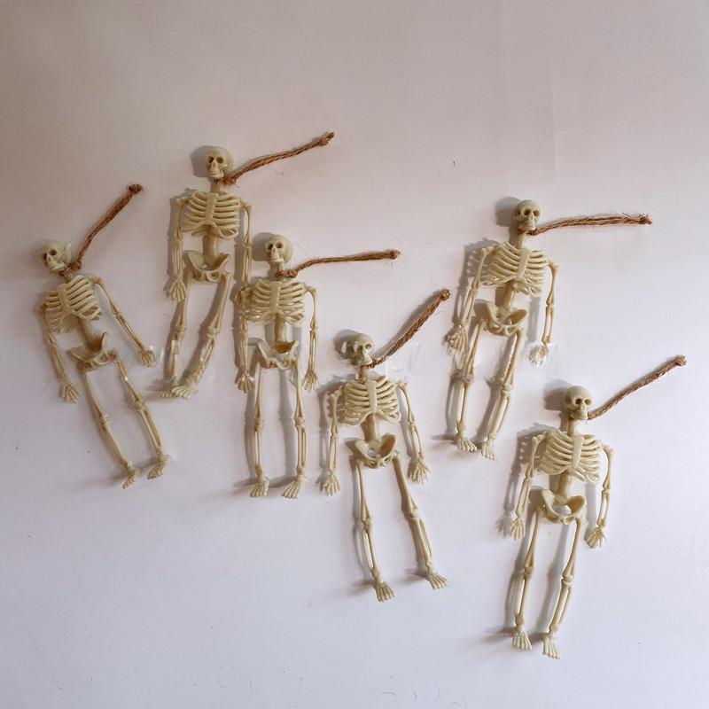 50PCS Ghost Festival Skeleton Fun Decoration Halloween Festival Atmosphere Skeleton Skeleton Frame Party Prop Ornament