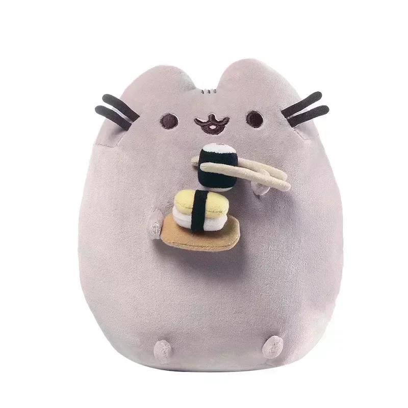 16cm Luie Kat Pluche Speelgoed Kawaii Donut Eenhoorn Kat Knuffeldier Poppen Kamer Decoratie Anime IJs Pizza Taart Cadeau white