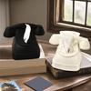 Telephone Shaped Tissue Box Stylish Telephone Design Tissue Box Paper Dispenser for Versatile Home Settings