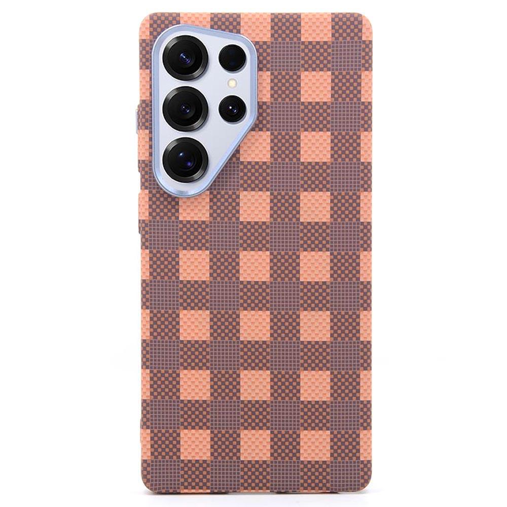 For Samsung Galaxy S25 Ultra Magnetic Case Carbon Fiber Texture Water Transfer PC Phone Cover