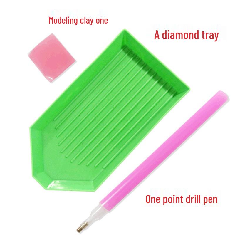 

Набор для алмазной живописи своими руками: Точечная ручка, Глина, Тарелка и Одноточечный инструмент с медной головкой Tool Kit