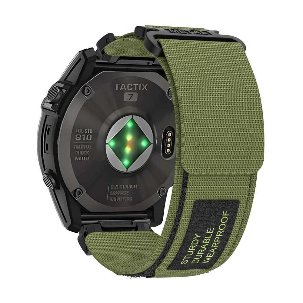Cinturino in Nylon QuickFit 22mm 26mm per Garmin Tactix 8 7 Pro Delta Bravo Cinghie Quatix 8 7X Solar 7 6 5 Zaffiro Instinct 2X Braccialetto