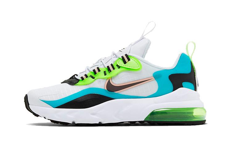 

Nike Air Max 270 RT SE Амортизация Низкие Кроссовки для Бега Бело-Зеленые Детские Возраст 3-7 лет CW2211-300 31