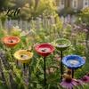 Backyard Bee Bath Station Ceramic Watering Station Garden Flower Stake Butterfly Water Weather Resistant Hydration Tool Feeder Pollinator
