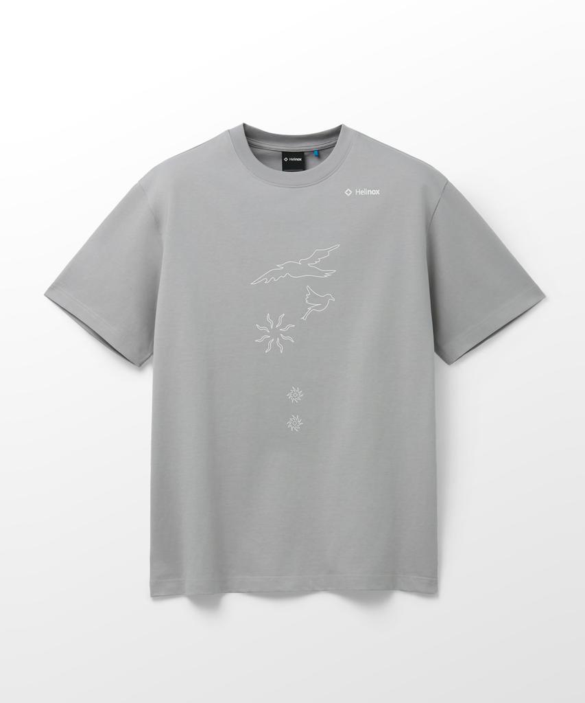 Hellinogseuweeo Splash Graphic T-Shirt_Light Gray