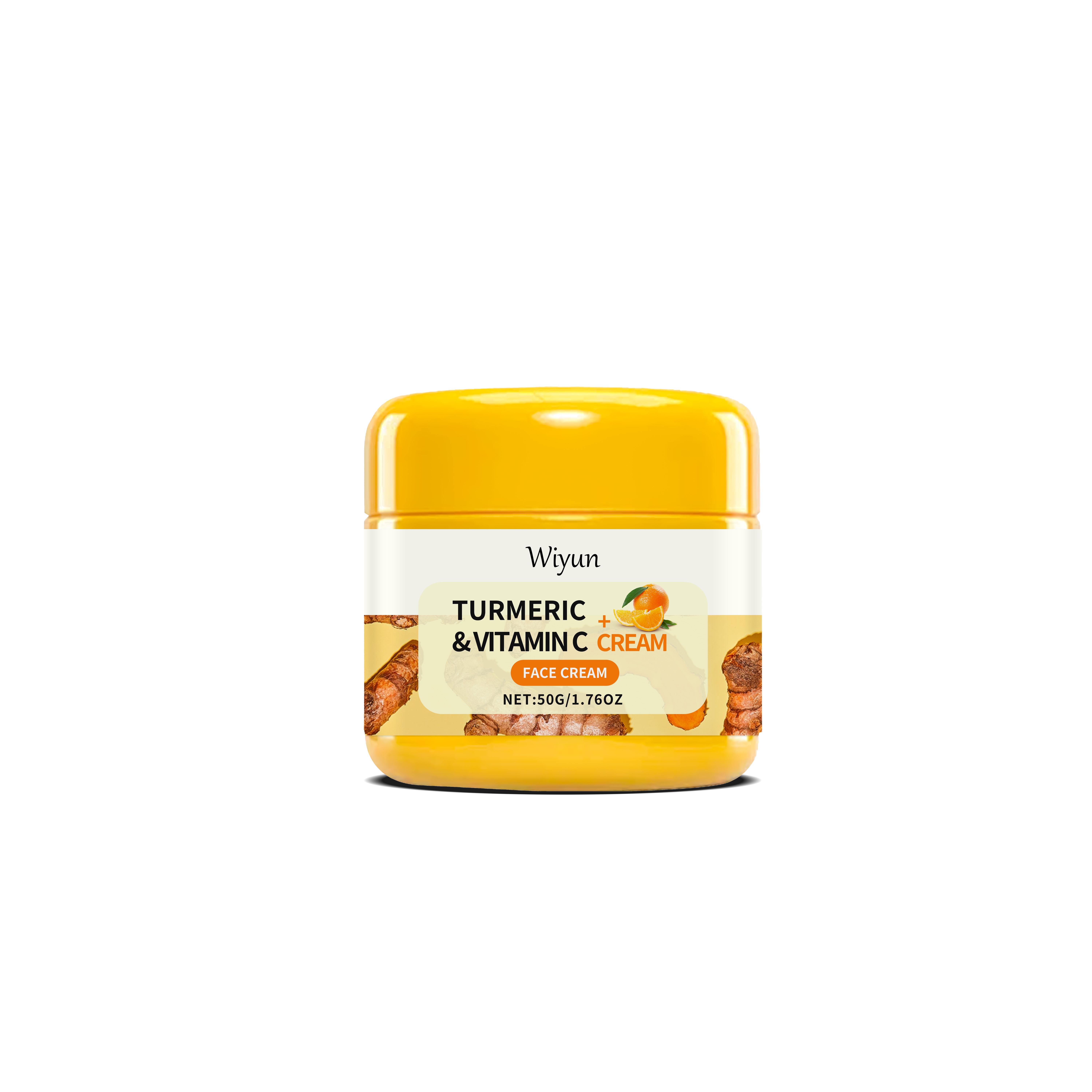 Turmeric Vitamin C Face Cream Brightening Improve Dullness Repair Dry Skin Deep Moisturizing Cream Smoothing Nourishing Skincare