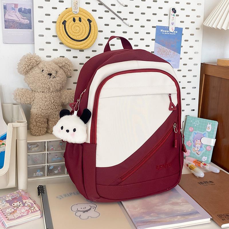 Schoolbag backpack small play simple female college student fashion junior high school schoolbag Korean version trend casual backpack