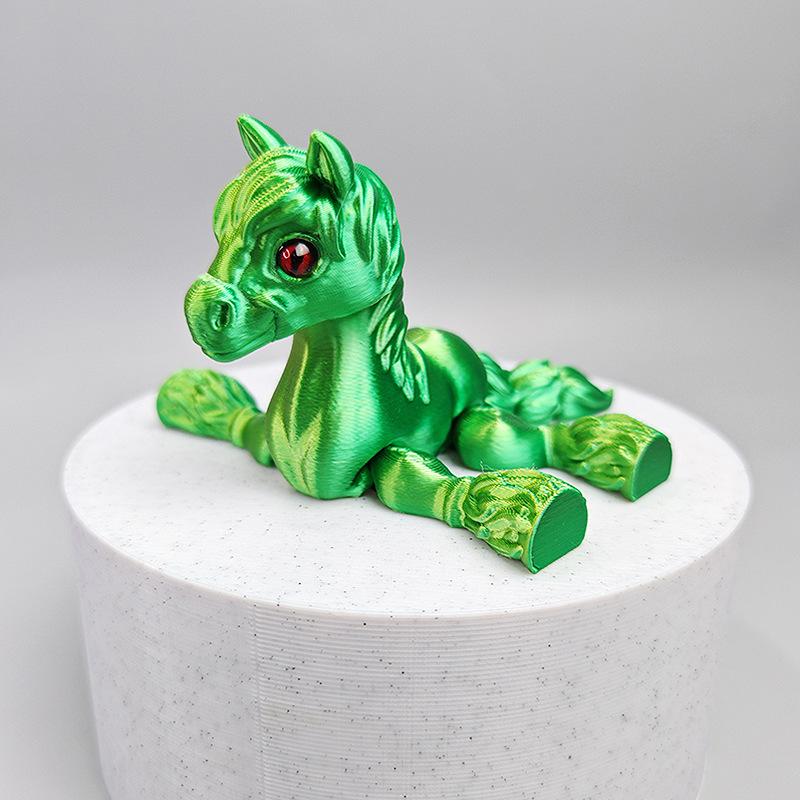 3D-gedruckte mehrgelenkige bewegliche Tiere Pferde Mini niedlich Relief sensorisches Spielzeug lustiges Zubehör Kindergeschenke Verzierung Actionfiguren