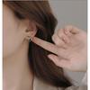Korean Style Geometric Elegant Three-Prong Stud Earrings for Women