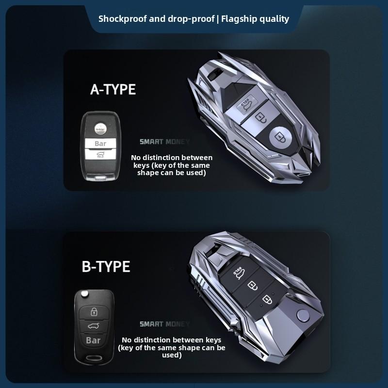 2026 Pegatina Caliente para Coche Funda Carcasa Protectora de Metal para Mando a Distancia de Coche Llavero Para KIA Sportage Cerato Optima K2 K3 K4 K5 RIO Picanto Soul Soren