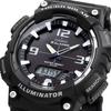 Casio Tough Solar Analog-Digital Quartz Watch AQ-S810 Series Men's (Black AQ-S810W-1AV)