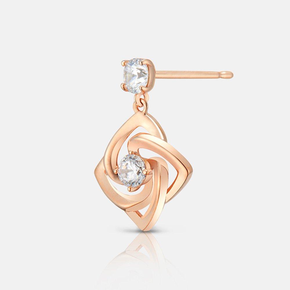 La Rosa Bianca Rose Silver Earrings A202Se0108Rpa .