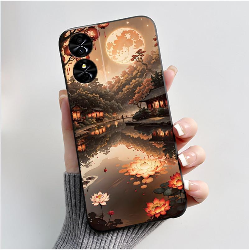 New Popular Phone Case For TCL 50 SE/40 NxtPaper 4G Cover Beautiful Silver Beach Design Shockproof Soft Silicone Black Casing