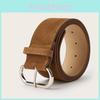 Street Style Solid Color Suede Women Wide Belt For Casual Wear