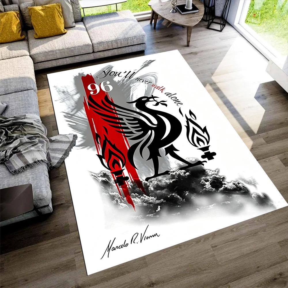 Liverpool Area Rug Suitable for Study Room Kitchen Playrooms Dormitory Anti-slip Rug Anime Office Decor Perfect Gift for Women Men