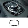 Bright Carbon Fiber Car Center Media Knob Frame Sticker For BMW 6 E64 2004-2010