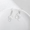Music Note Drop Earrings for Women Asymmetric Music Symbol Stainless Steel Dangle Earring Jewelry Musican Music Lovers Gifts
