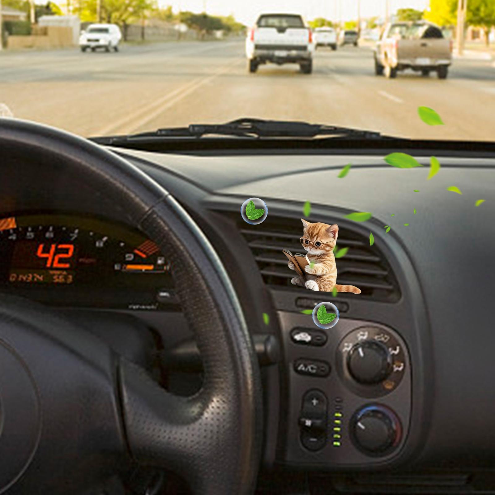 

Car Vent Freshener Cat Car Odor Eliminator Vent Clips Decor 3D Acrylic Deodorizer Accessories Aromatherapy Vehicle For Interior China Mainland