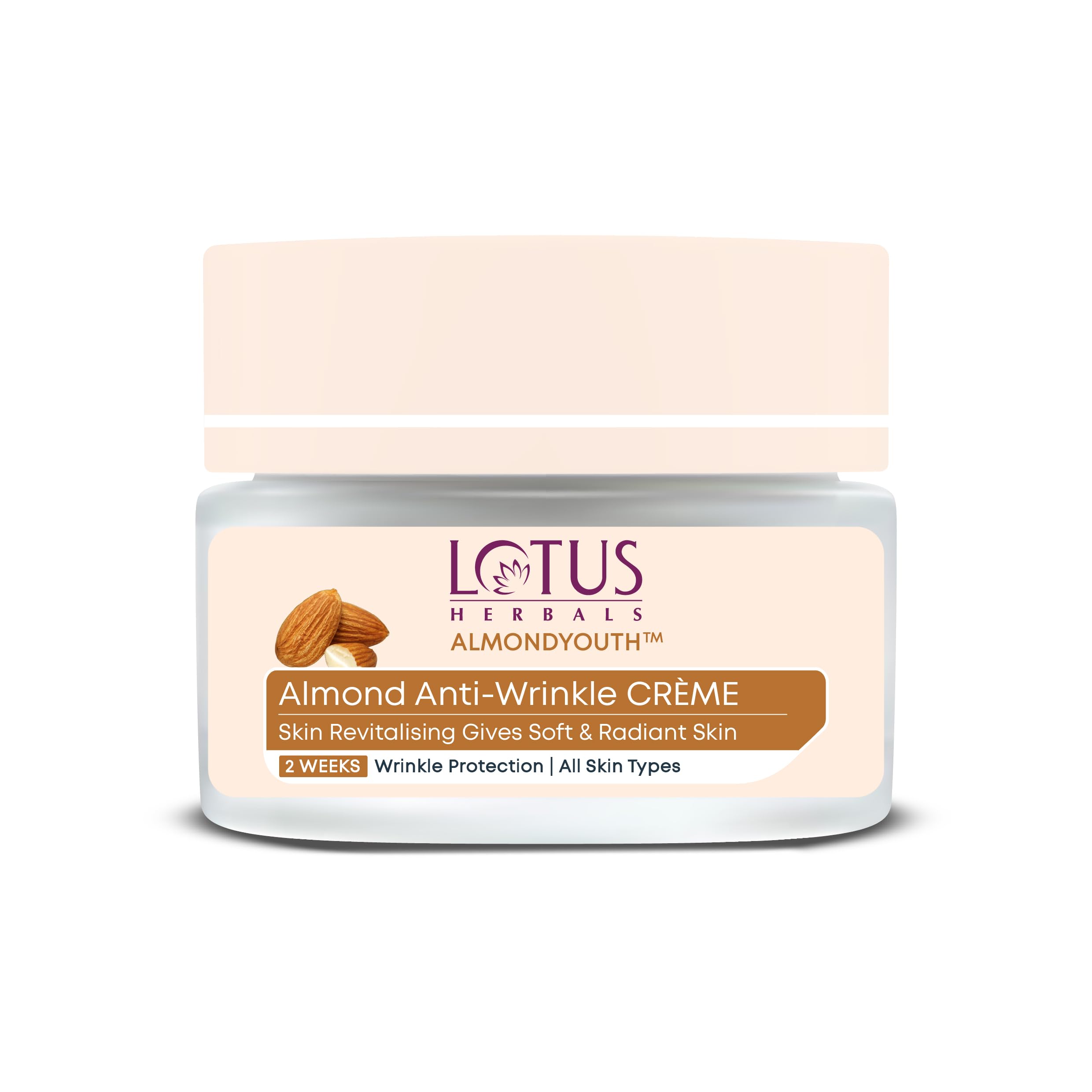 Lotus Herbals Almondyouth Almond Anti-Wrinkle Cream, 50g