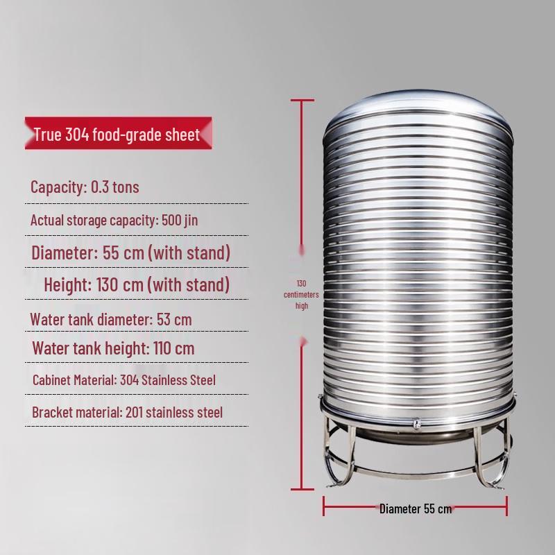 JPHZNB Thickened Stainless Steel Vertical Water Tank