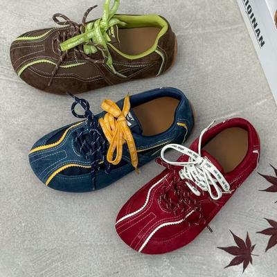 Zehenkappe Leder Damen Herbst neu lässig vielseitig Sportschuhe Damen