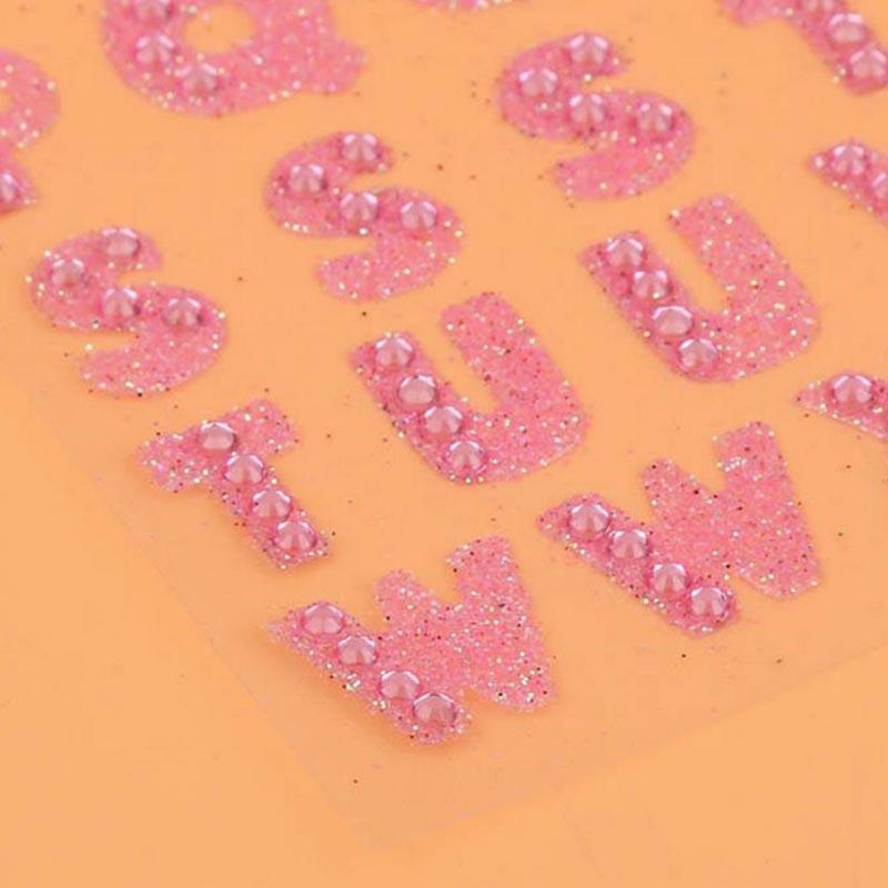2X Glitter Crystals Alphabet Letter Home Stickers Self Adhesive DIY A Z Words Decor