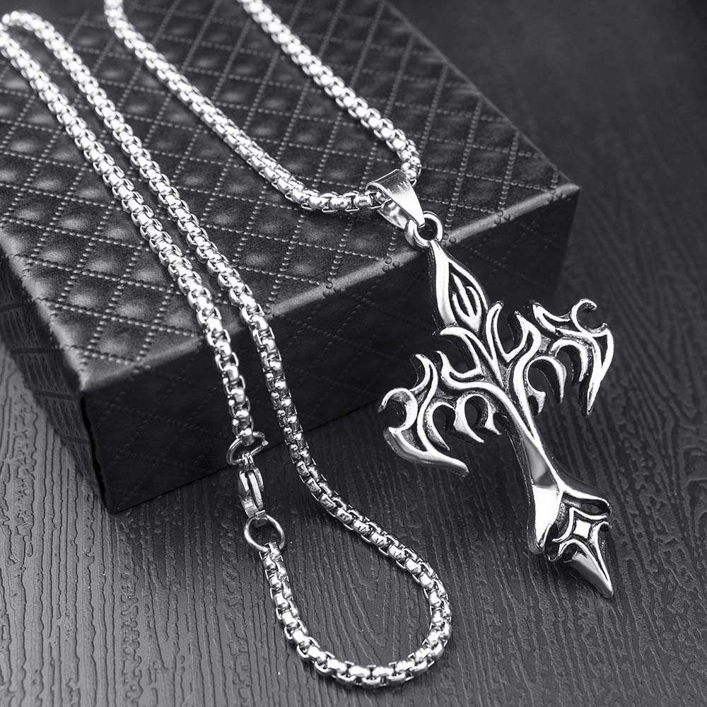 Stainless Steel Cross Necklaces Clothing Accessories Cross Choker Pendant  Fashion Jewelry