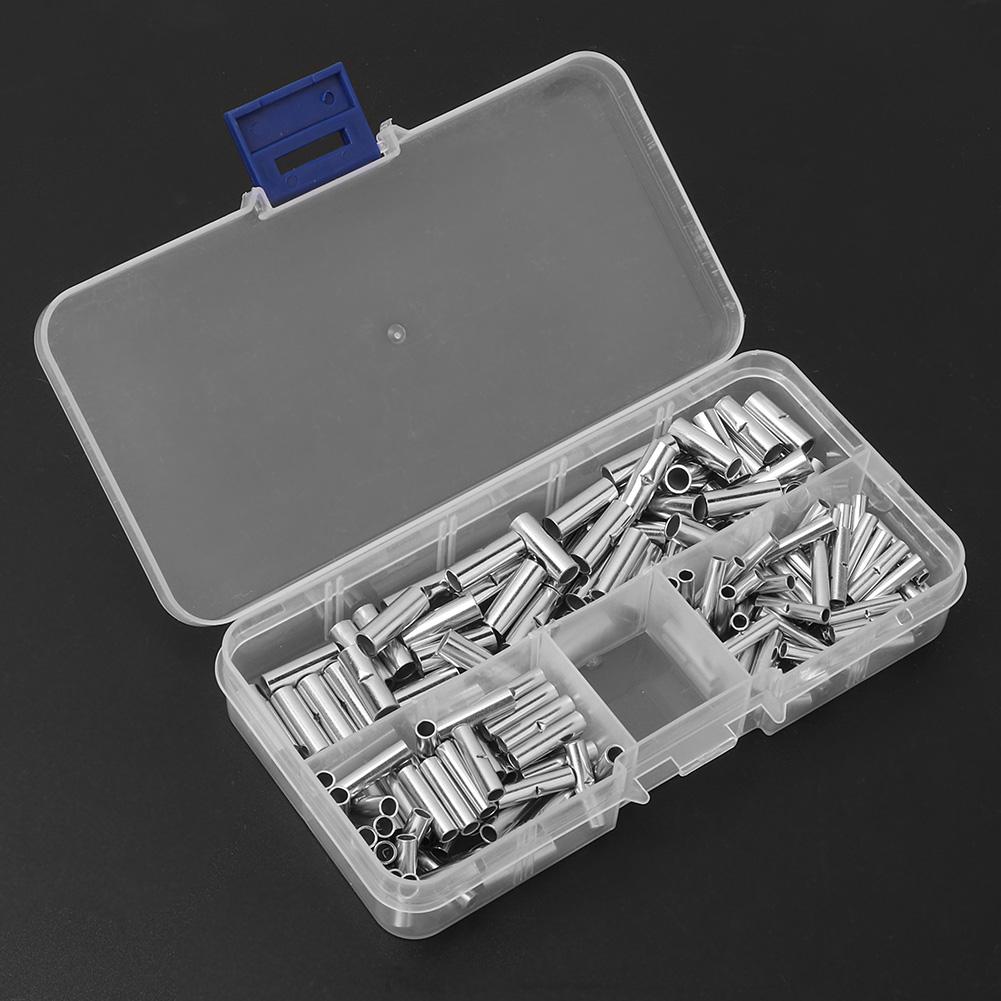 150 Piece Bare Non Insulated Butt Connector Splice Wire Terminal Kit