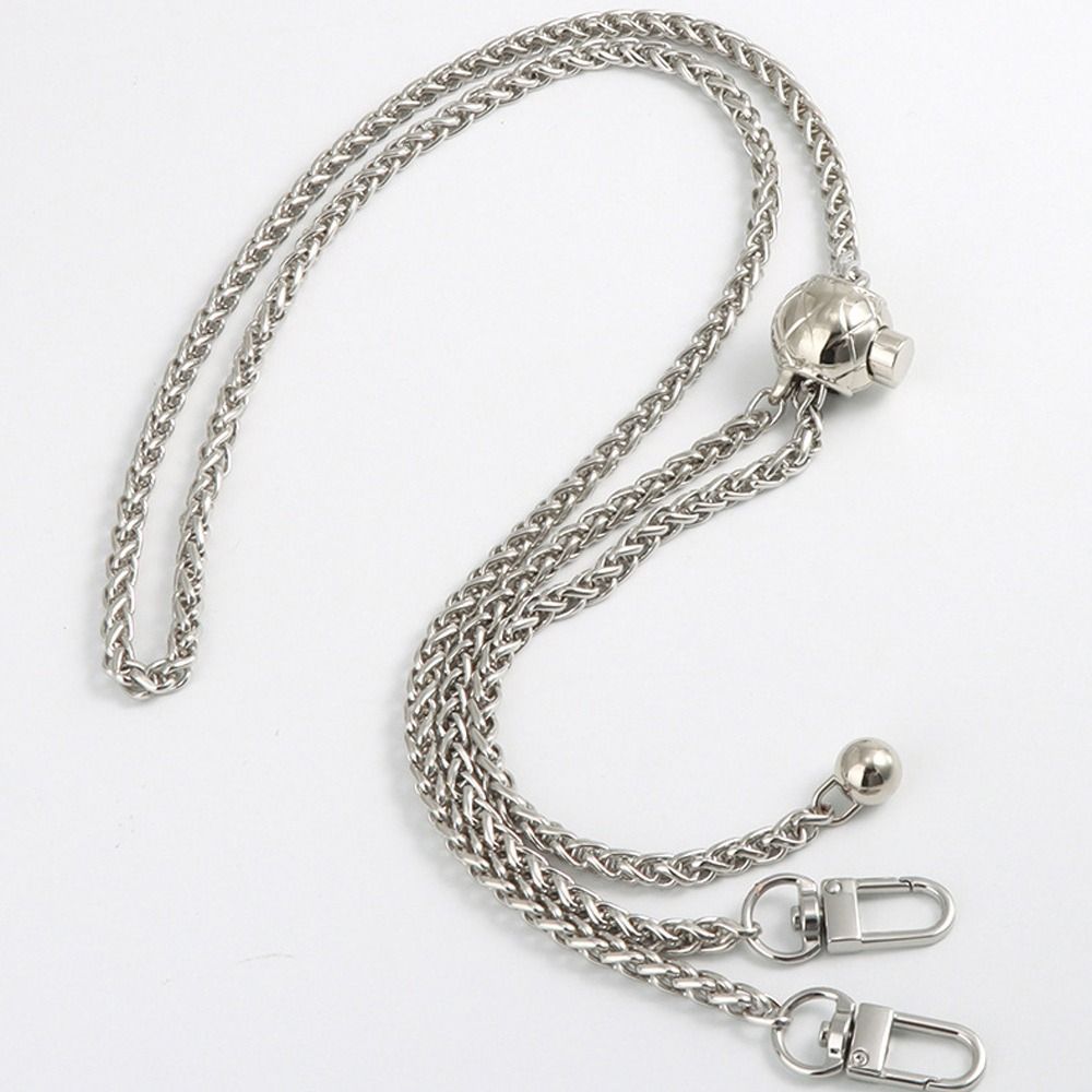 Golden Silvery Metal Bag Chains Adjustable Handbag Handle Chain Durable Shoulder Bag Straps