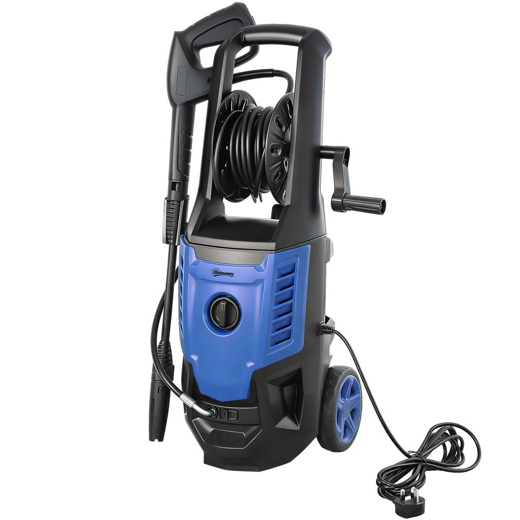 2200W High Pressure Washer, 170 Bar Pressure Washer with Adjustable Nozzle and 6M Hose, 32W X 32D X 80H Cm Blue