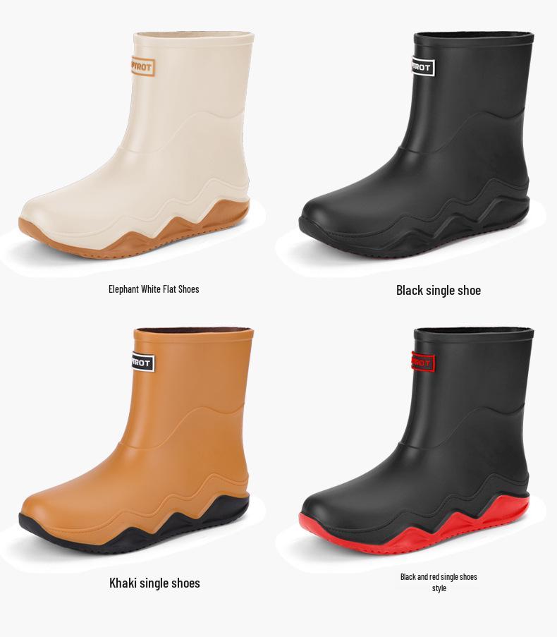 Men's Waterproof Non-Slip Boots with Fleece Lining for Outdoor Activities