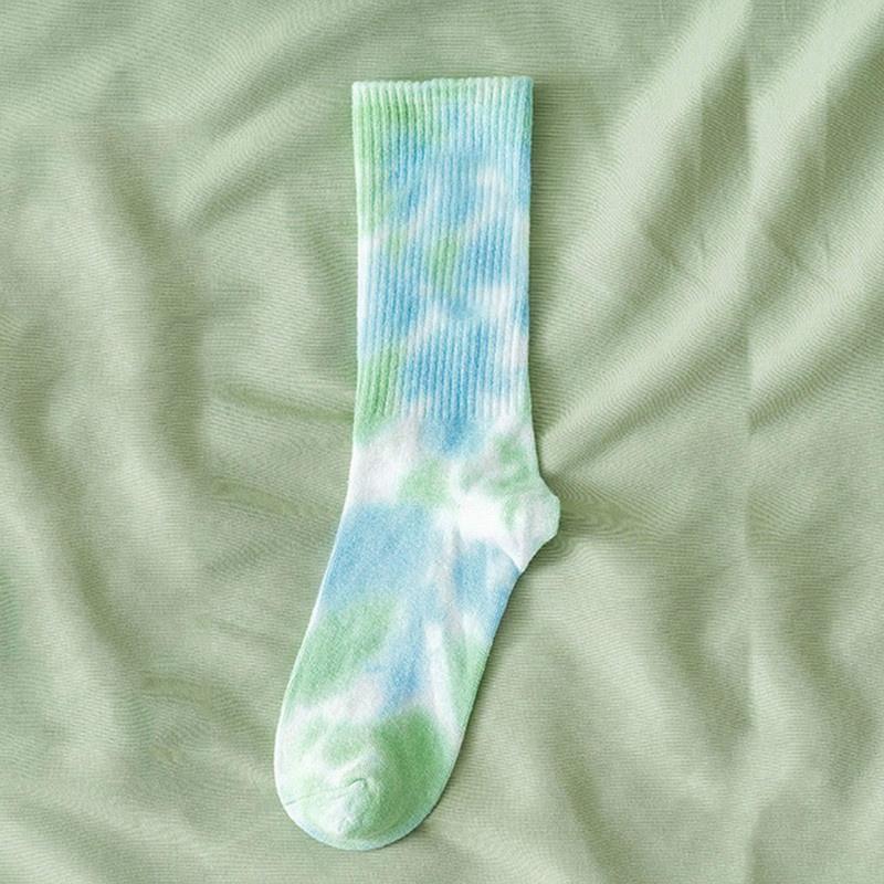 Men and Women Socks Cotton Tie-dye Skateboard Hiphop Tube Socks White Socks  Lace Socks for Women