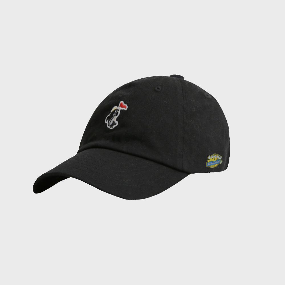 CHILL SPORTS CLUB Dolphin Club 6-Panel Ball Cap Top Ball Marker Black