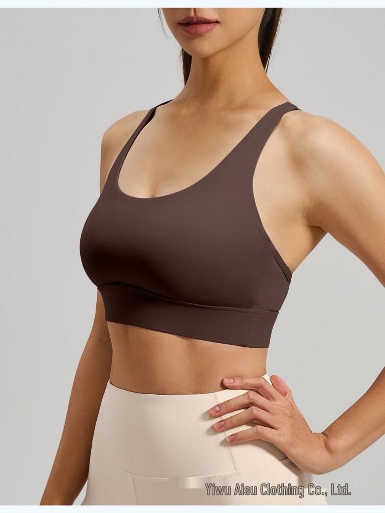 Breathable Backless Shockproof Mesh Sports Bra