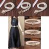 Elegant Pearl Waist Chain For Women With Adjustable Elastic Belt For Summer Fashion Accessory