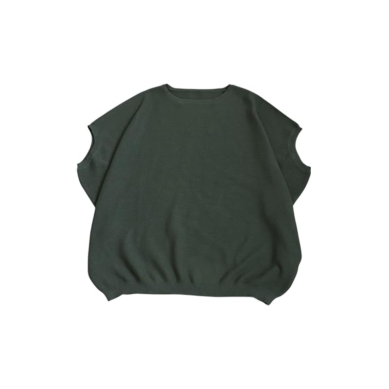 [antiqua] [Antica] dolman knit ladies tops short sleeve french NA-00480 Onesize 02 khaki