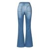 Ribbed Flared Trousers High Elastic Ladies Jeans Fashion New Casual Jeans