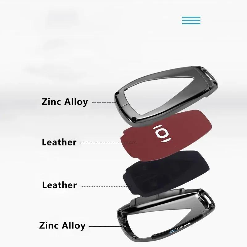 Zinc Alloy Car Key Case for Changan QIYUAN NEVO A05 A06 A07 Q05 Q07 2025 Car-Styling Keychain Remote Decoration Cover Shell Fob