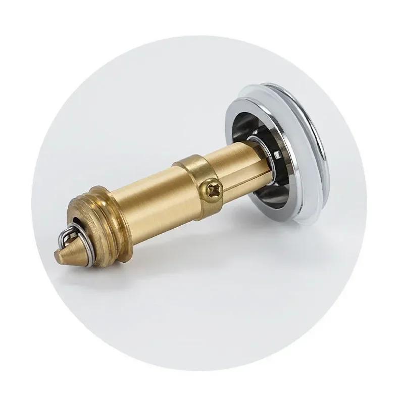 Drain Stopper Pop-Up Bounce Core Basin Drain Filter Valve Hair Catcher Shower Sink Strainer Bath Stopper Bathroom Drain Cover