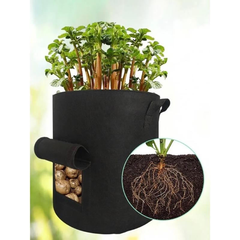 1/3PC Felt Potato Planting Bag Large Diameter Vegetable Plant Seedling Bag Non-Woven Felt Potato Growing Bucket