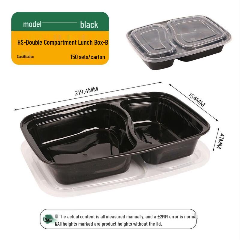 Thickened Disposable Plastic Takeout Meal Boxes with Lids