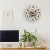 10 inch Wall Clock 2D Flower Home Living Room Decor Large Clock Silent Quartz Clock Home Decoration