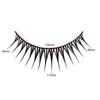 Wet Tip False Eyelashes A Shape Black 9 11mm Mixed C Curl Full Strip False Eyelashes For Women Party Makeup