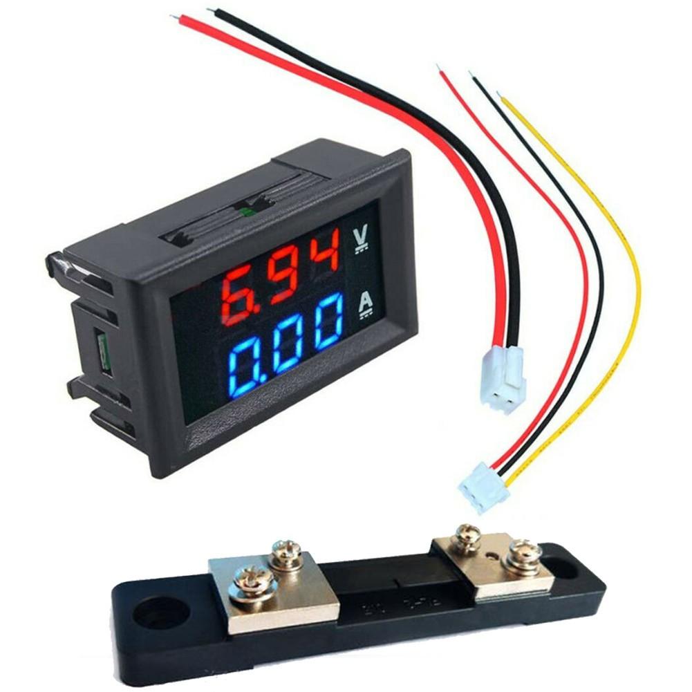 DC0100V 50A LED Voltmeter Ammeter Dual Display High quality Construction
