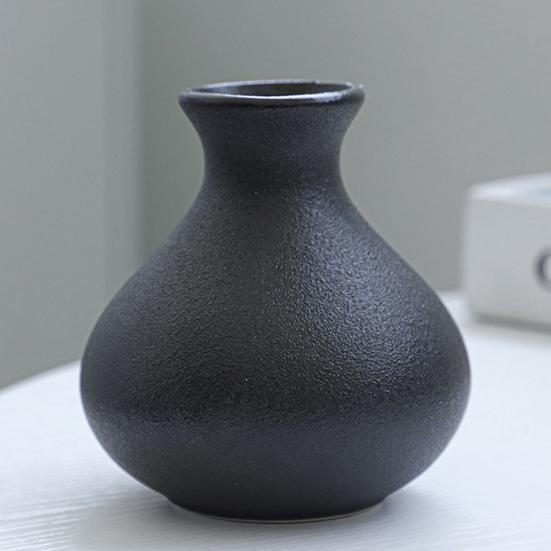5Pcs/Set Black White Ceramics Flower Vase Modern Flower Holder Container Home Office Table Centerpiece Decorative Floral Plants Vase
