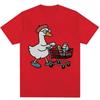 Fun Silly Goose Shopping Cute Goose Lovers Summer Unisex Loose Casual Short Sleeve Women And Unisex Comfortable TShirt