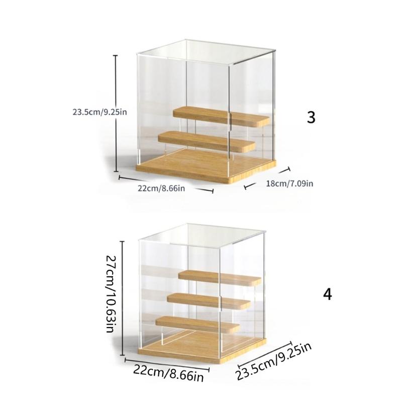 Acrylic Display Case for Miniature Collectibles and Toy Models Clear Dustproof Showcase Stand Perfume Storage Box